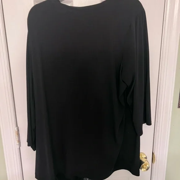 Avenue plus size Black and White Layered Dress - Picture 2 of 2